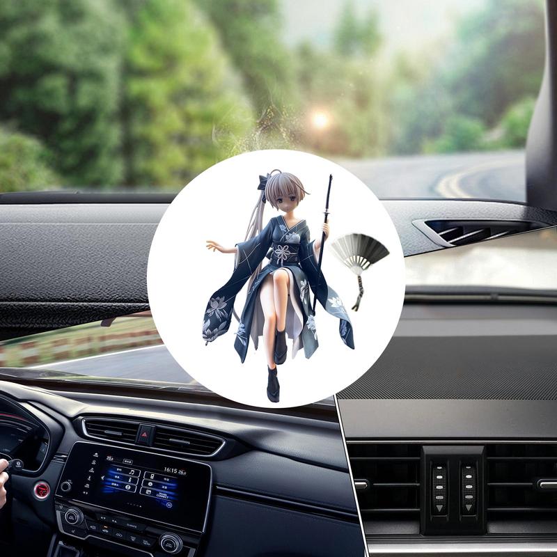 Yosuga NoSora Anime Figure Car Ornaments Anime Collection Doll Adorable Anime Character Model Car Dashboard Decorations