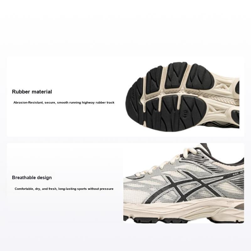 Asics Women's Beige/Silver/Gray Gel-Flux 4 Comfortable Versatile Durable Breathable Low-Top Running Shoes Sneaker 1012B730-020 Cm