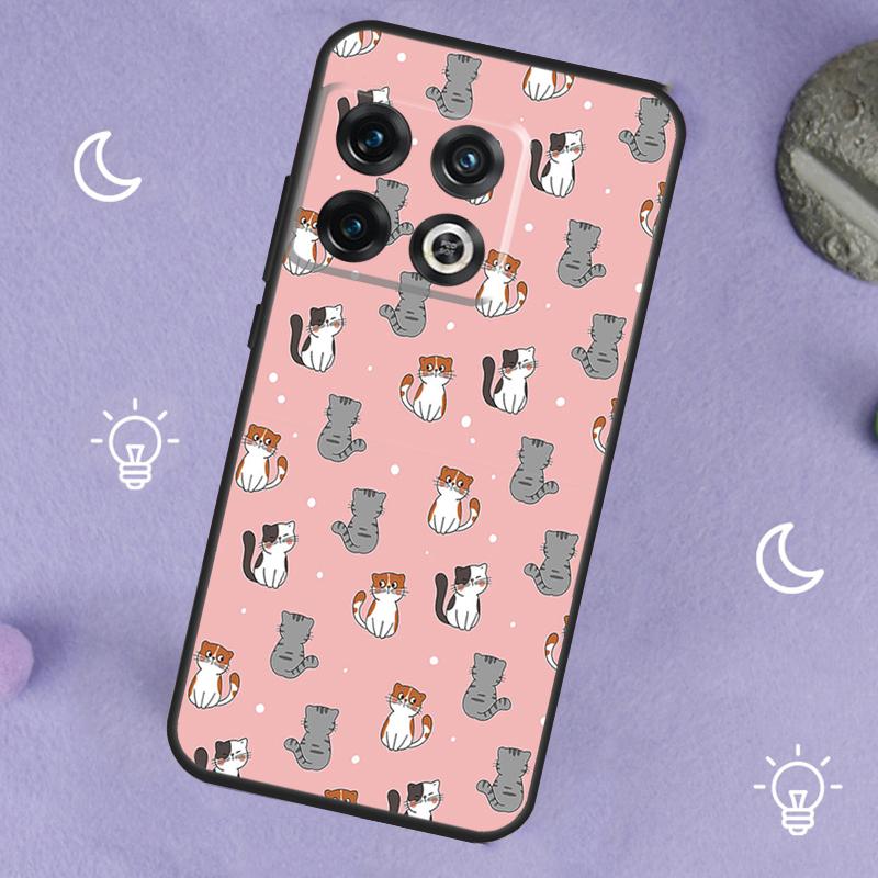 Funny Cat Collage Case For OnePlus 13T 10T 8T 10R 12R 13R 15 13 12 11 10 9 Nord 5 CE 2 3 4 Lite N20 N30 Cover