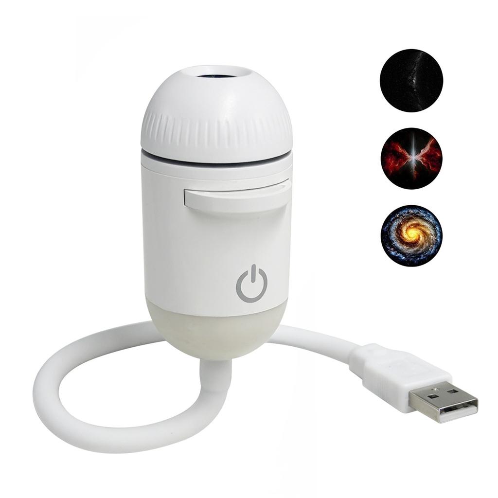 NEW 2-in-1 Mini Galaxy Star Projector Night Light Dual Use HD Romantic Ambient Lamp USB Powered for Car Interior & Bedroom Decor