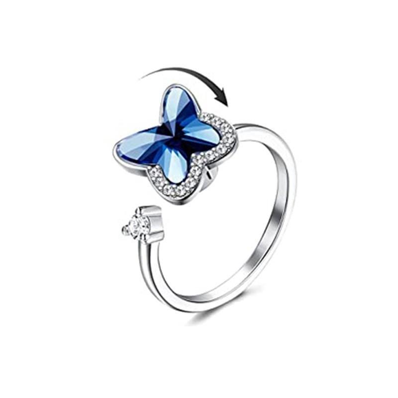 Fidget Spinner Ring for Women, Minimalist Fashion Rotatable Ring, INS Trend Light Luxury Cool Style Jewelry