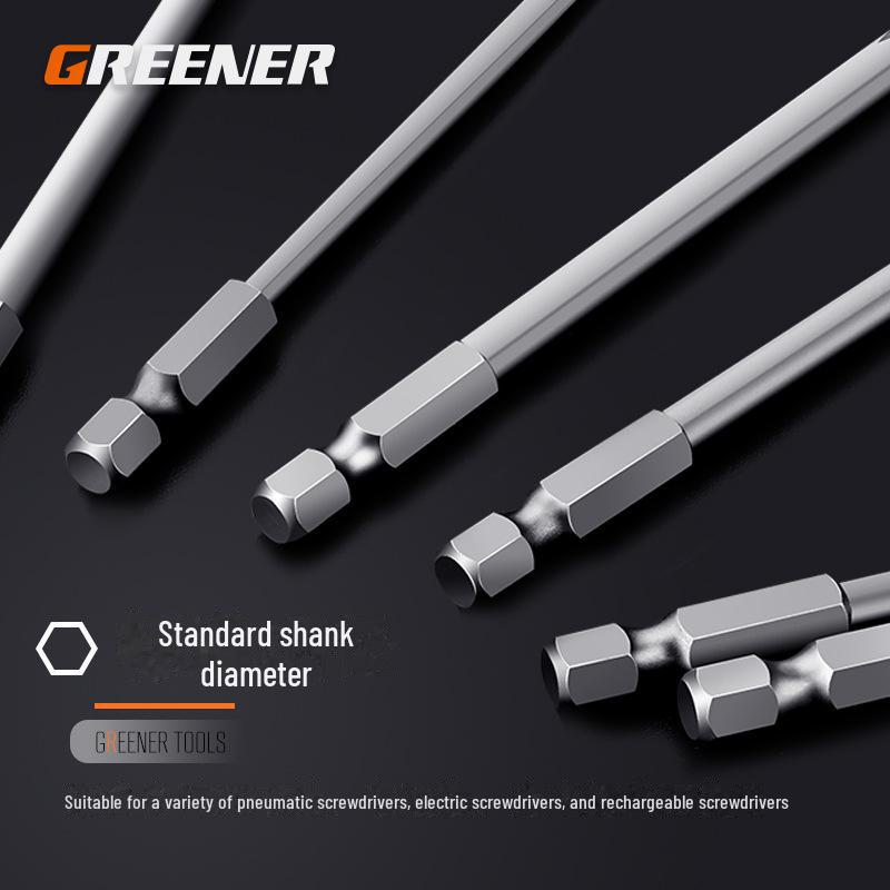 Lvlin S2 Single-ended Pozidriv Hex Wind Bit Screwdriver Head