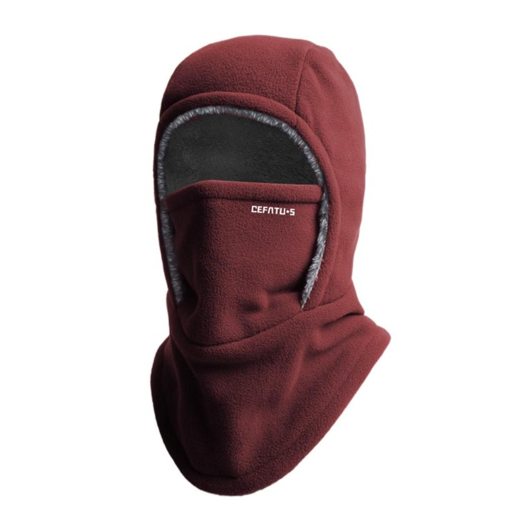 Men's and Women's Autumn and Winter Balaclava Cycling Cap Cold-proof Windproof Warm Hood and Hat Thicken Thermal Ski Windproof Cap