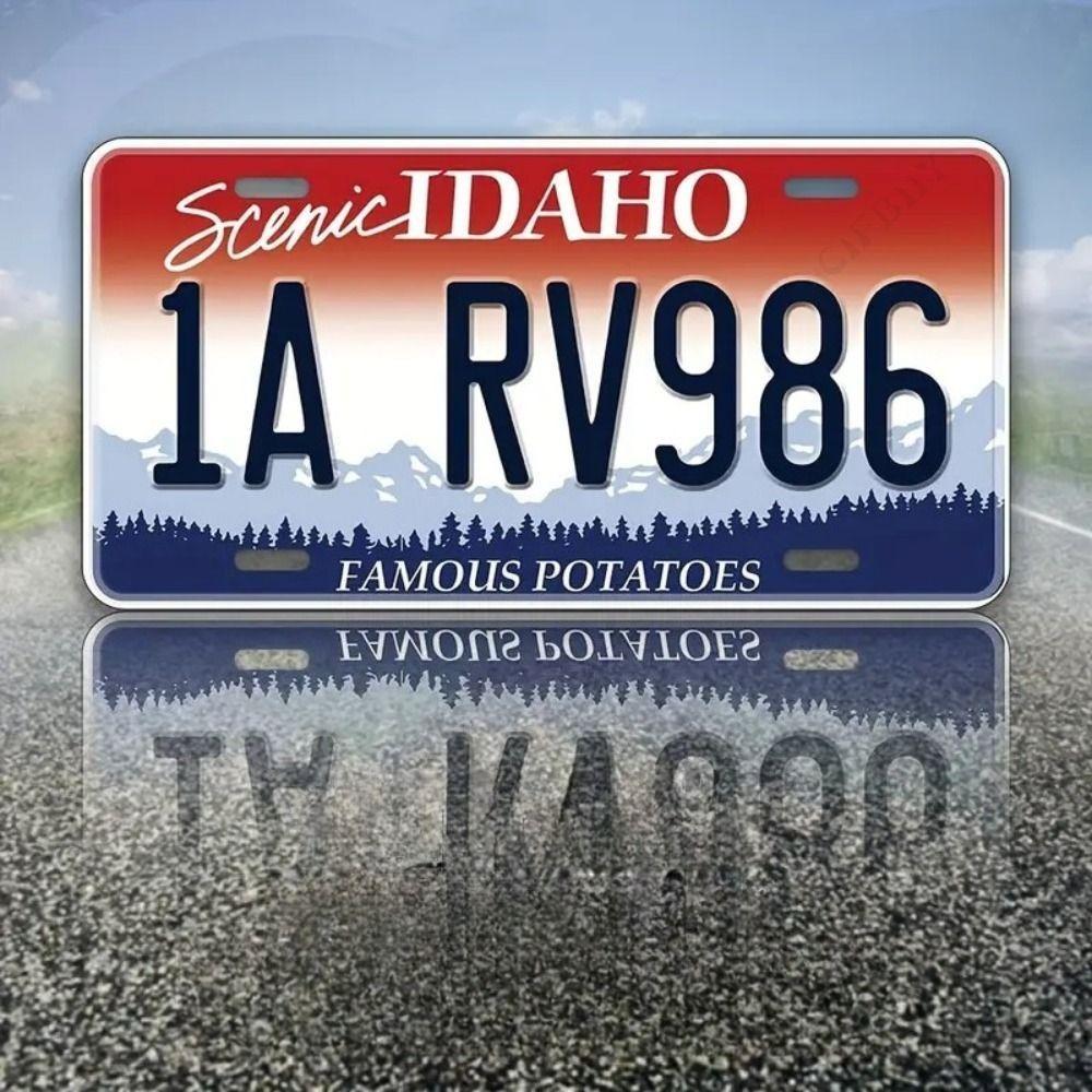 Souvenir Number for the Car , Car Number Plate for Interior Decoration, Metal, 15x30 Cm