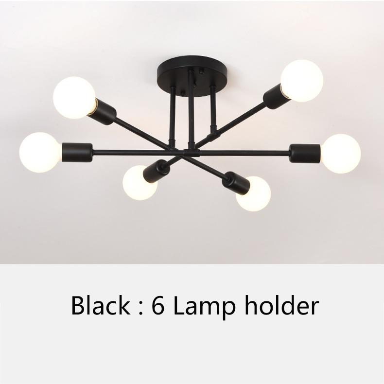 6 Heads LED Ceiling Lamp for Living Room Nordic Dome Light Home Decoration Lighting Natural Light 3 Colors Lighting Chandelier