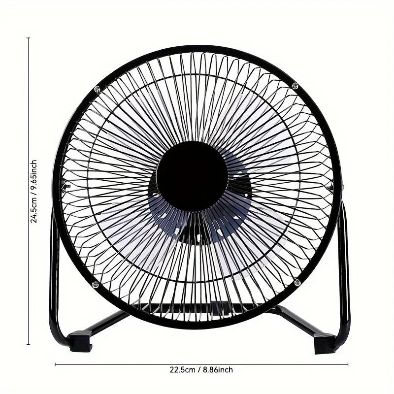 USB Powered Desktop Fan 4/6/8 Inch 2 Speed Adjustable 4 Blades 360° Rotation Portable Electric Fan for Home Office Computer
