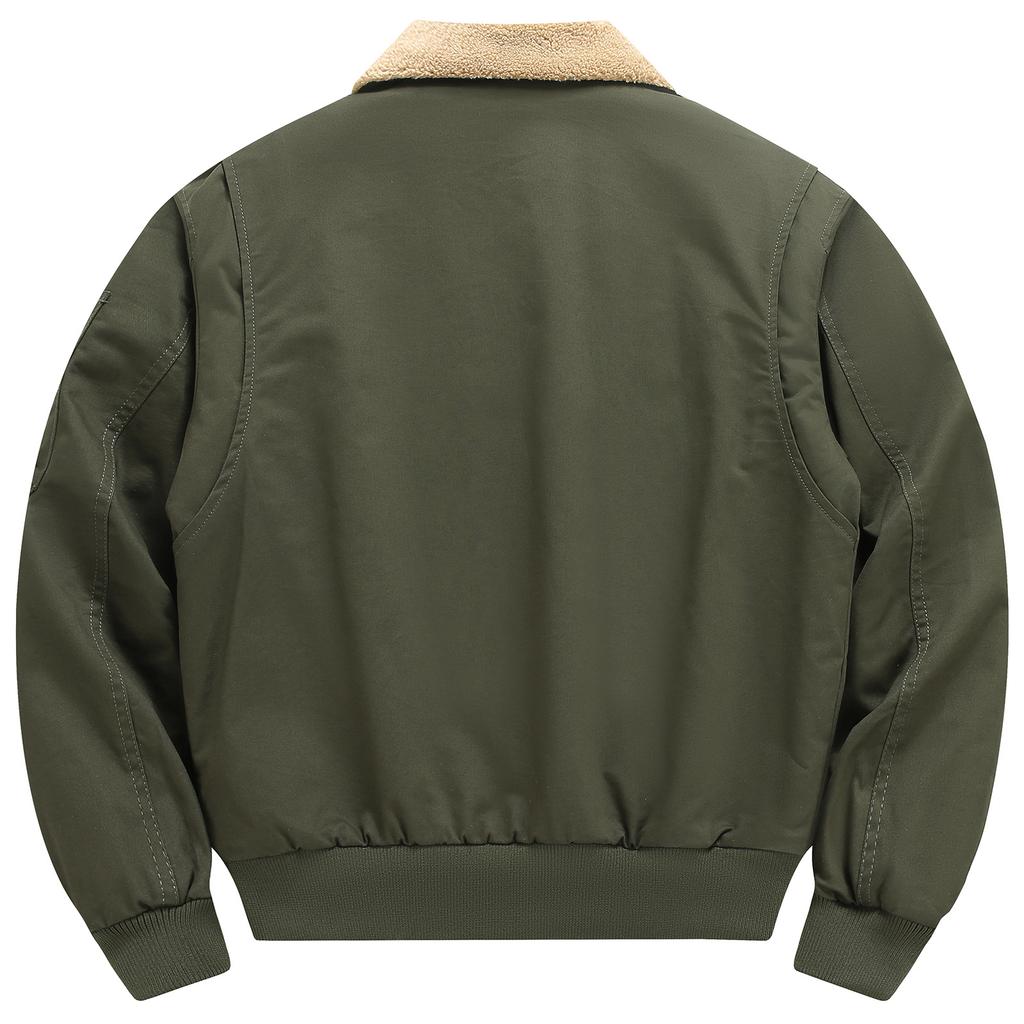 Extra silná bunda pilota z čisté bavlny pro pánskou zimní bundu plus sametová zateplená teplá bavlněná bunda z jehněčí vlny bavlněná bunda