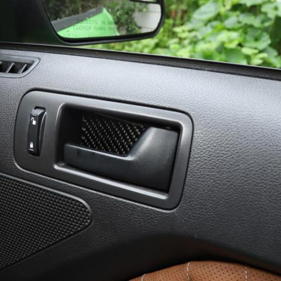 For Ford Mustang 2009-2013 ABS Carbon Fiber Interior Door Handle Bowl Cover Trim