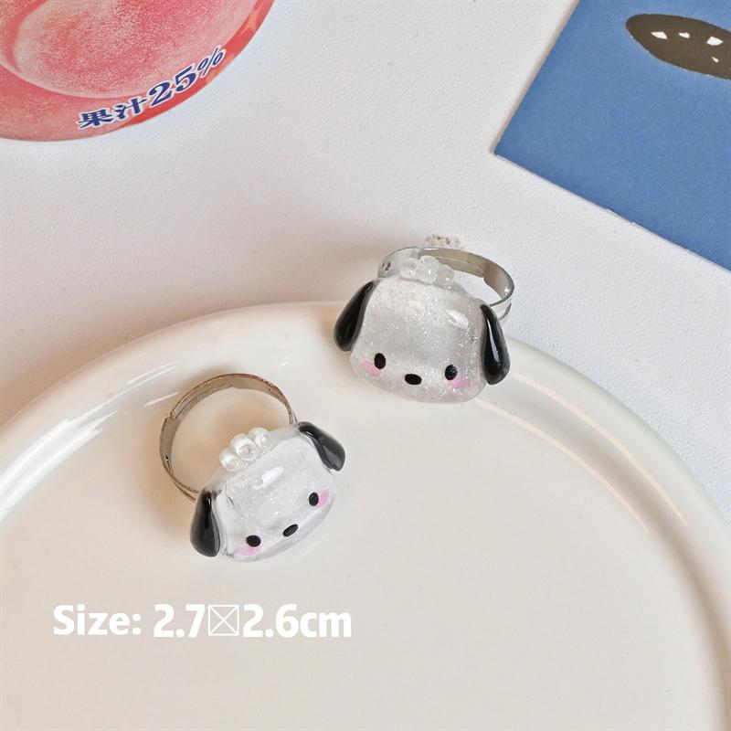 Sanrio Pachacco Melody Cinnamoroll Kuromi Purin Niedliche Ringe Öffnungs Verstellbarer Ring Für Frauen Mädchen Finger Schmuck Accessoires
