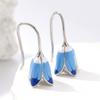 Exquisite Blue Wind Chime Flower-shaped Pendant Earrings Women's  Elegant Jewelry Accessories Gifts Fit for Daily Wearing