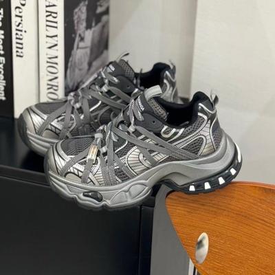 Breathable Mesh Strap Retro Dad Shoes Women's 2025 New Heightening Platform Sports Shoes Versatile Running Casual Shoes
