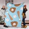 Baseball Theme Printed Blanket - Perfect for Couch, Bed, Travel & Outdoor Use | Machine Washable, Cozy & Durable.