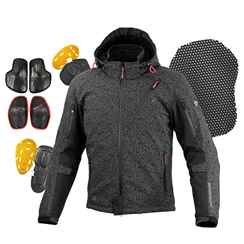 KOMINE Motorcycle Jacket JK-5793 Protective Soft Shell Winter Parka Life HR Neo HR Black 3XL