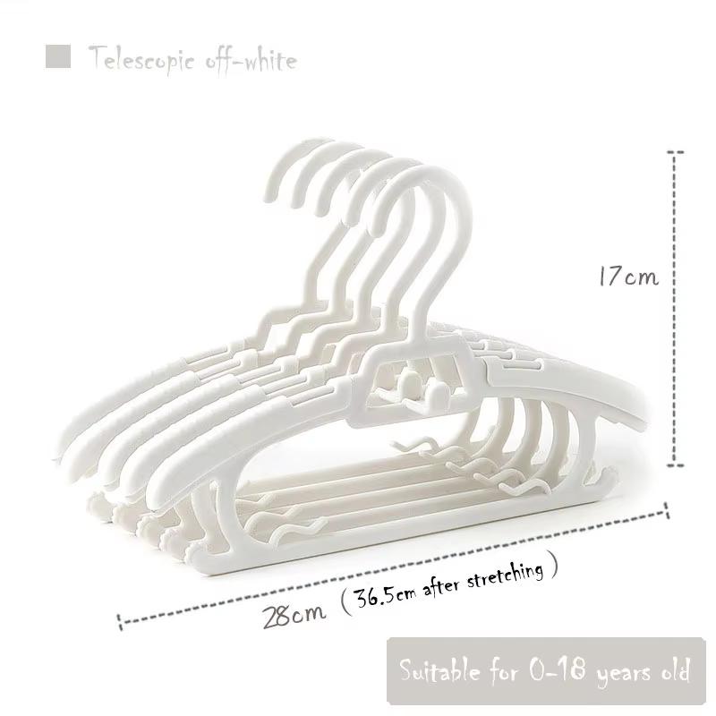 

5 шт. Детская вешалка Телескопические стойки Пластиковый дисплей для одежды Детские вешалки Гибкая детская вешалка-органайзер для пальто 5PCS