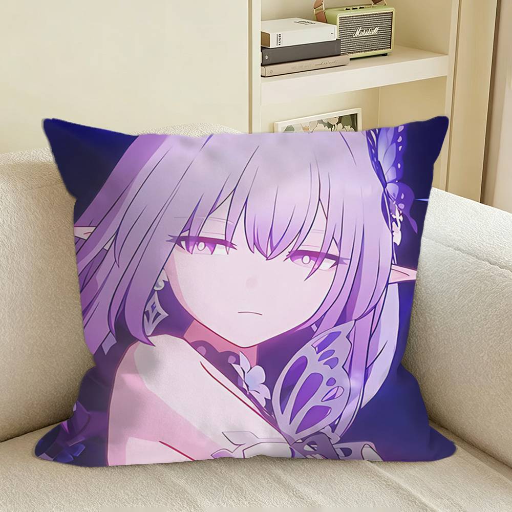 Game HSR CCastorice Square Sofa Pillow Cover Solid Color Living Room Home Decor Cushion Case