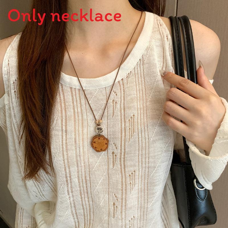 Bohemian Acorn Resin Necklace With Geometric Pendant For Women Summer Fashion