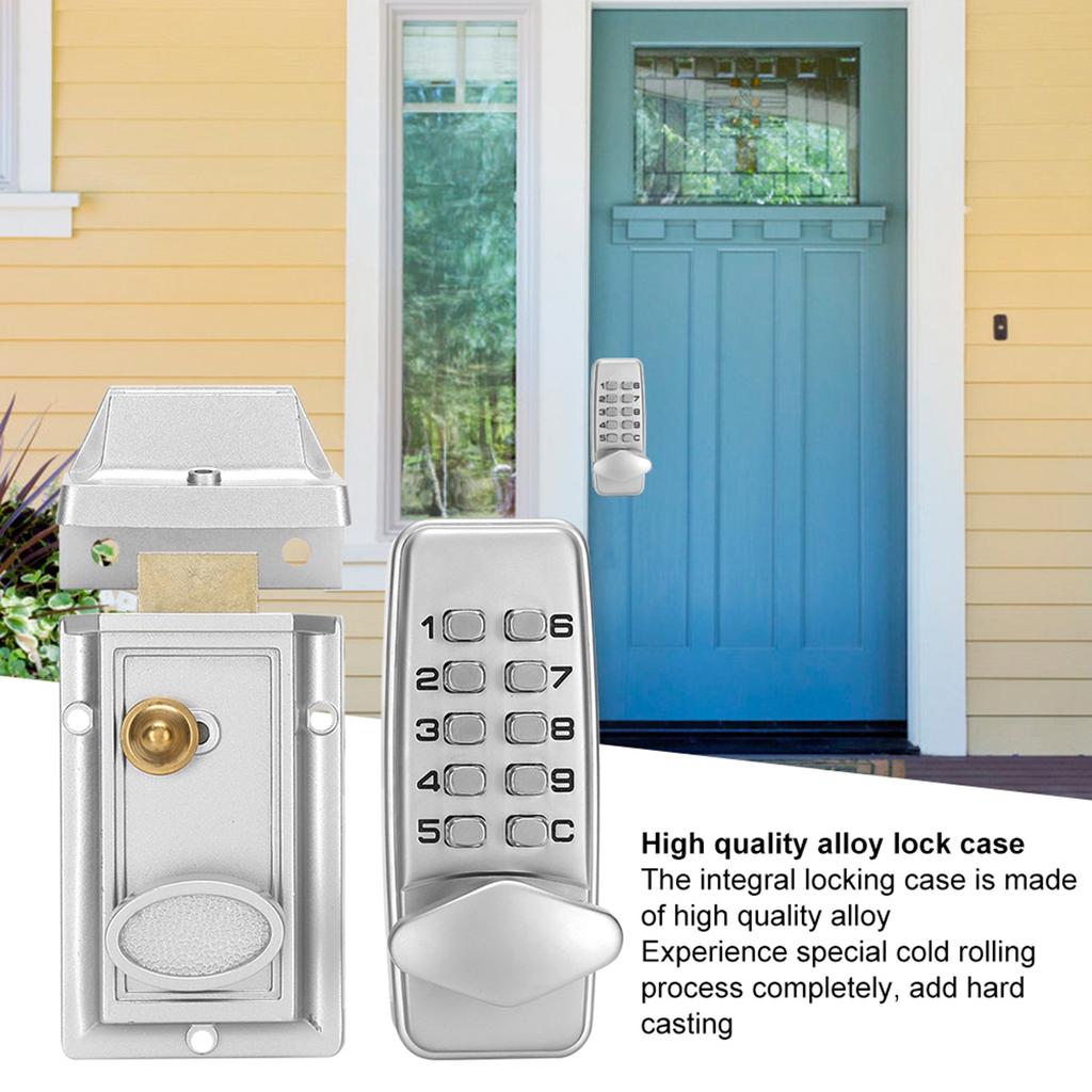 Home Safety Accessory Digital Password Door Lock Mechanical  Waterproof Electronic Locker Keyless Entry Push Button Door Lock