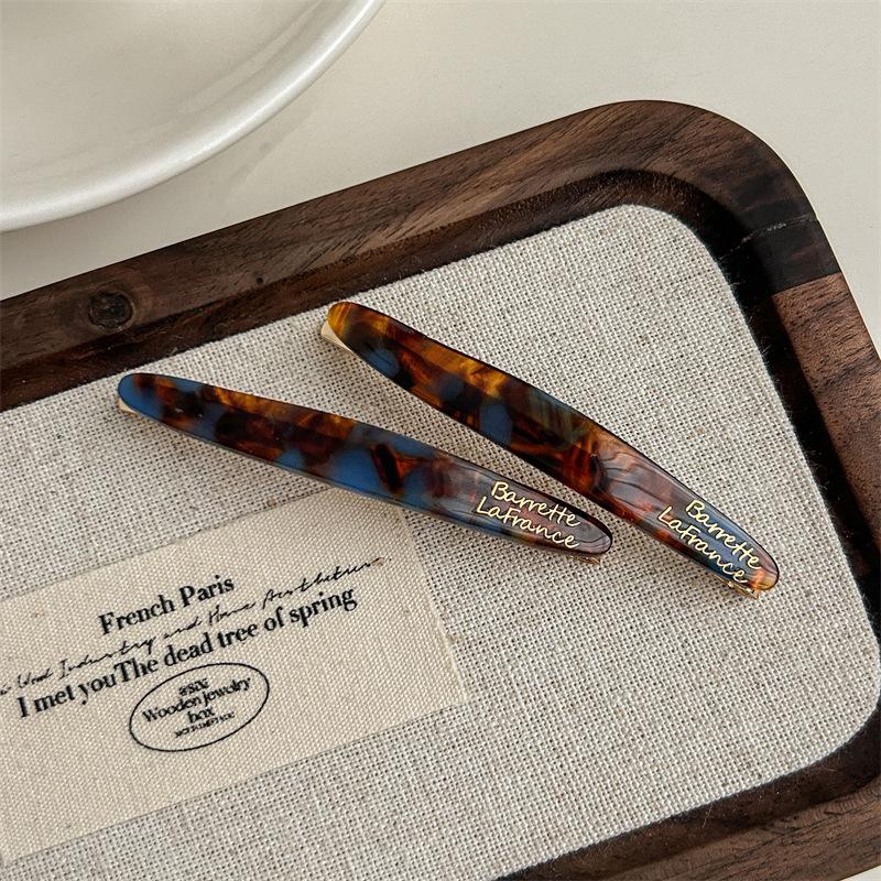 

2 шт./набор Маленький ивовый лист Заколка для волос Французский простой и элегантный стиль Боковая заколка Заколка для челки Заколка для волос в одну линию