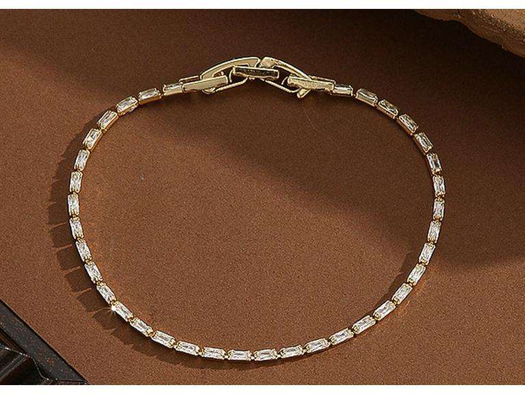 

Женский минималистичный браслет в стиле мори с бриллиантовой инкрустацией - Универсальная японская и корейская мода