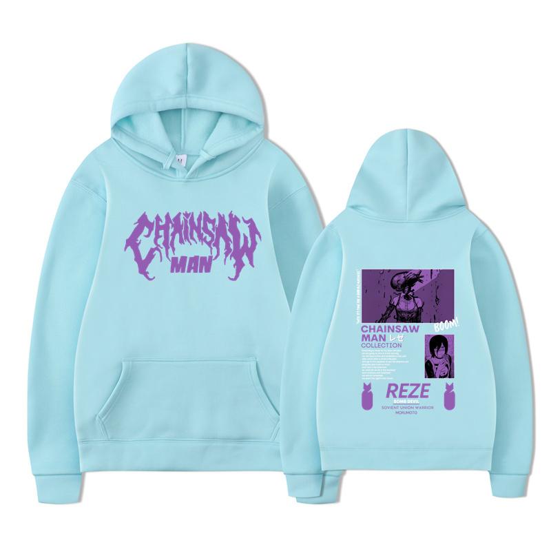 Anime Chainsaw Man Reze Mikina Harajuku Manga Dlouhý Rukáv Dámská Ležérní Oversized Pulovr Streetwear
