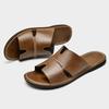 Slippers for Men Fashion Casual Sport Slippers High Quality Cowhide Leather Slipper Summer Open Toe Beach Slippers Large Size47