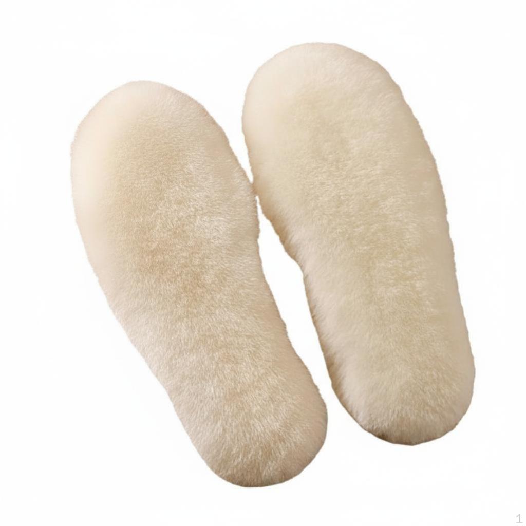 Wool Insoles, Plush Comfort Inserts, Women, Thick, SweatAbsorbing 35