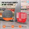 Shopping Basket Portable Grocery Basket 12PCS 21L with Handle & Stand Red