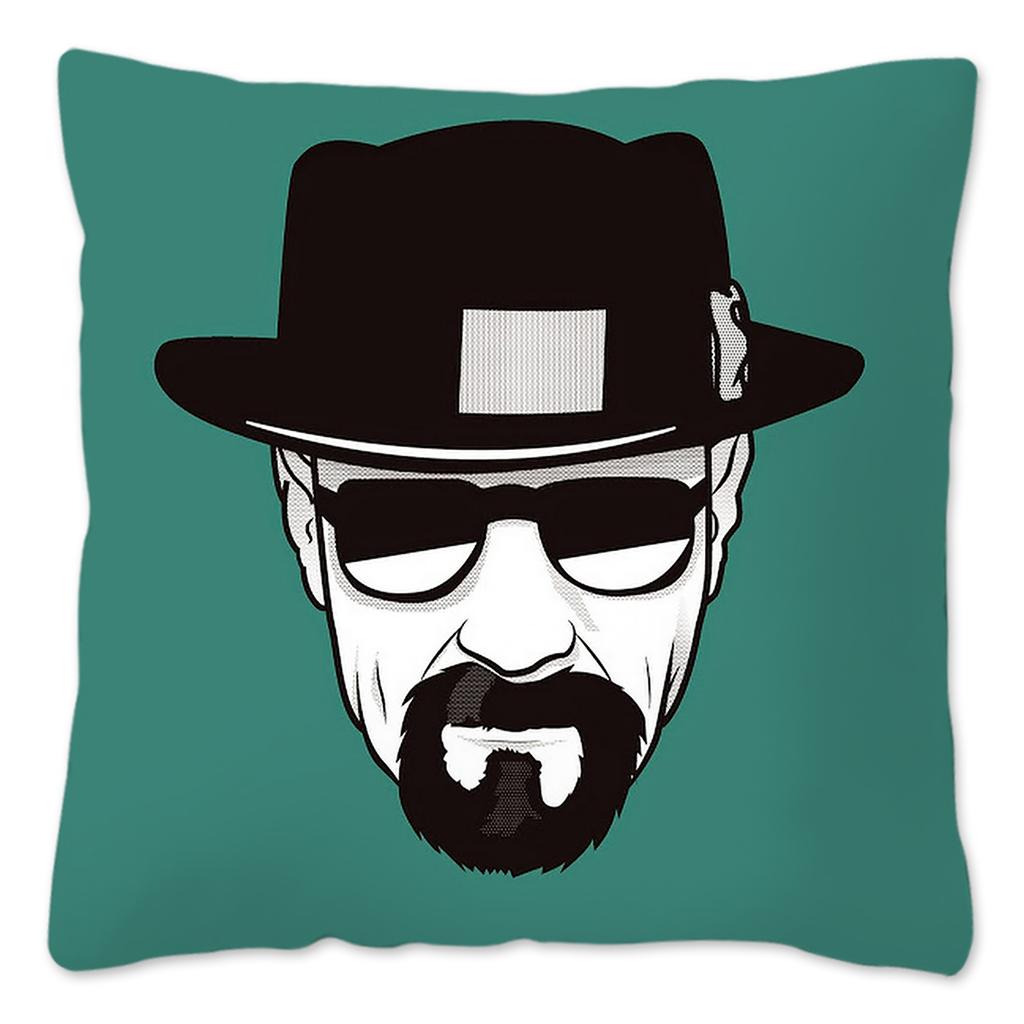 Walter White Meme Pillow Case Home Decoration 100% Polyester Funny Cushion Cover for Sofa Square Pillow Cover 18x18inch