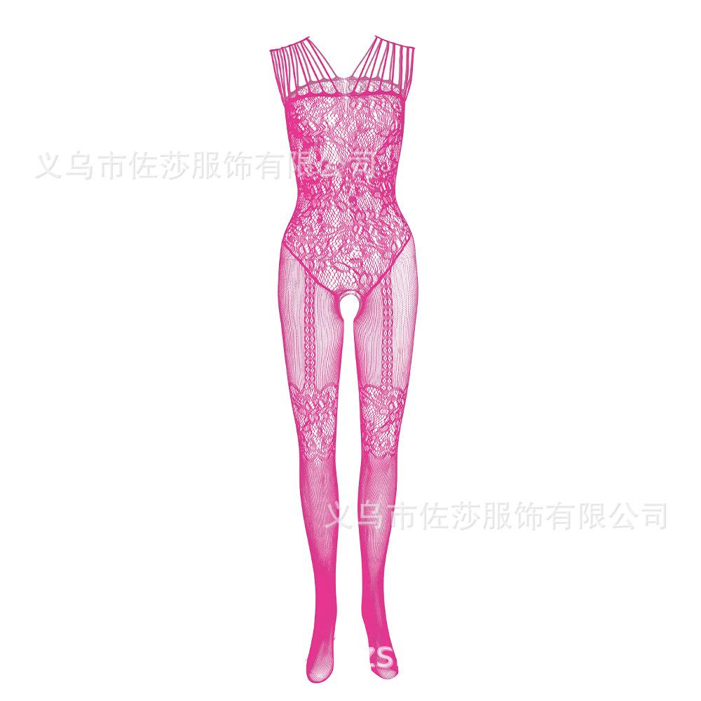 New Women's Jacquard Sexy One-piece Mesh Suspender