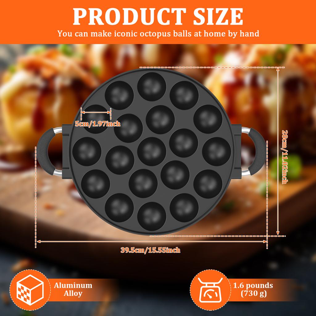 7/16 Otworów Patelnia do Gotowania Ciasta Żeliwna Patelnia do Omletów Patelnia do Takoyaki Garnek do Gotowania Śniadaniowy Patelnia do Jajek Forma do Ciasta Naczynia Kuchenne Naczynia Kuchenne