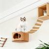 Katzenkletterregale Wandmontiertes Kätzchennest & Sitzstange Kratzseil für Katzenkrallen Katzenkratzer Möbel Katzenbaum