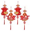 Vietnamese New Year Hangable Ornament 2025 Spring Festival Blessing Tassel Ornament Lucky Character Pendants Holiday Home