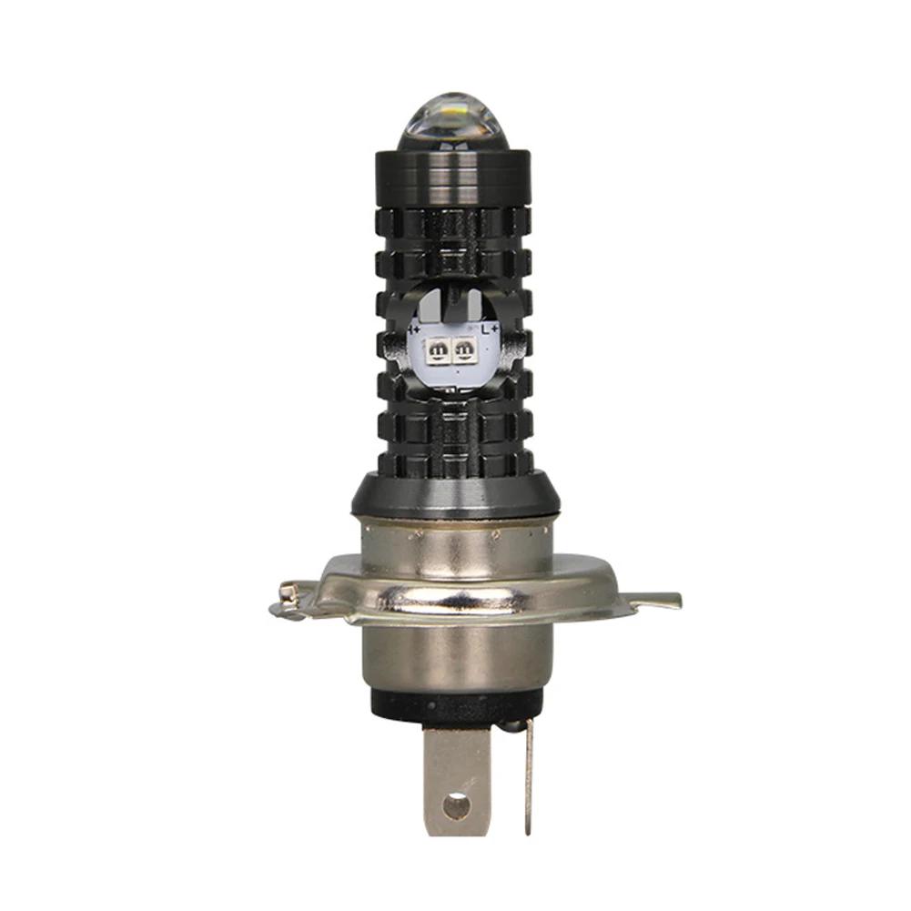 Motorcycle LED Headlight H4 P15D Hi/Low Lights Dual Colors Headlight Projector Lens Bulb Motor Driving Lights DRL Front Lamp