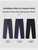 Pantaloni da tuta casual da uomo in lana-seta caldi foderati in velluto larghi per primavera, autunno e inverno