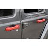 4x Red Exterior Door Handle Decor Cover Trim for Jeep Wrangler JL 2018+/JT +