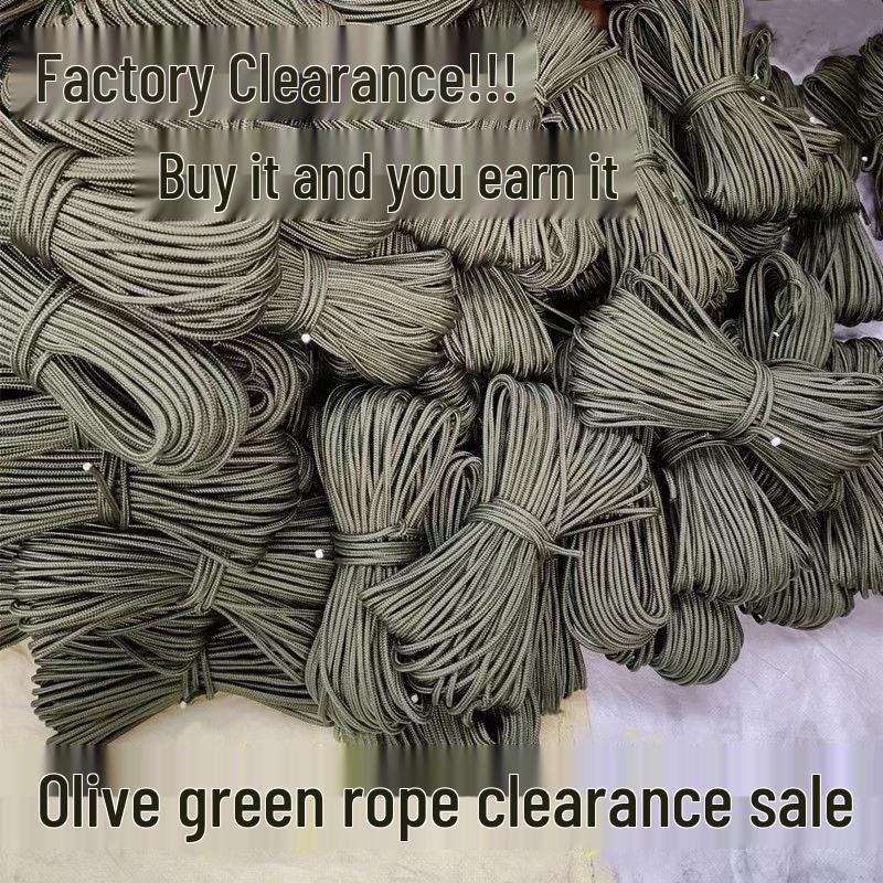 Durable Wear-Resistant Army Green Nylon Rope for Clotheslines and Tie Downs