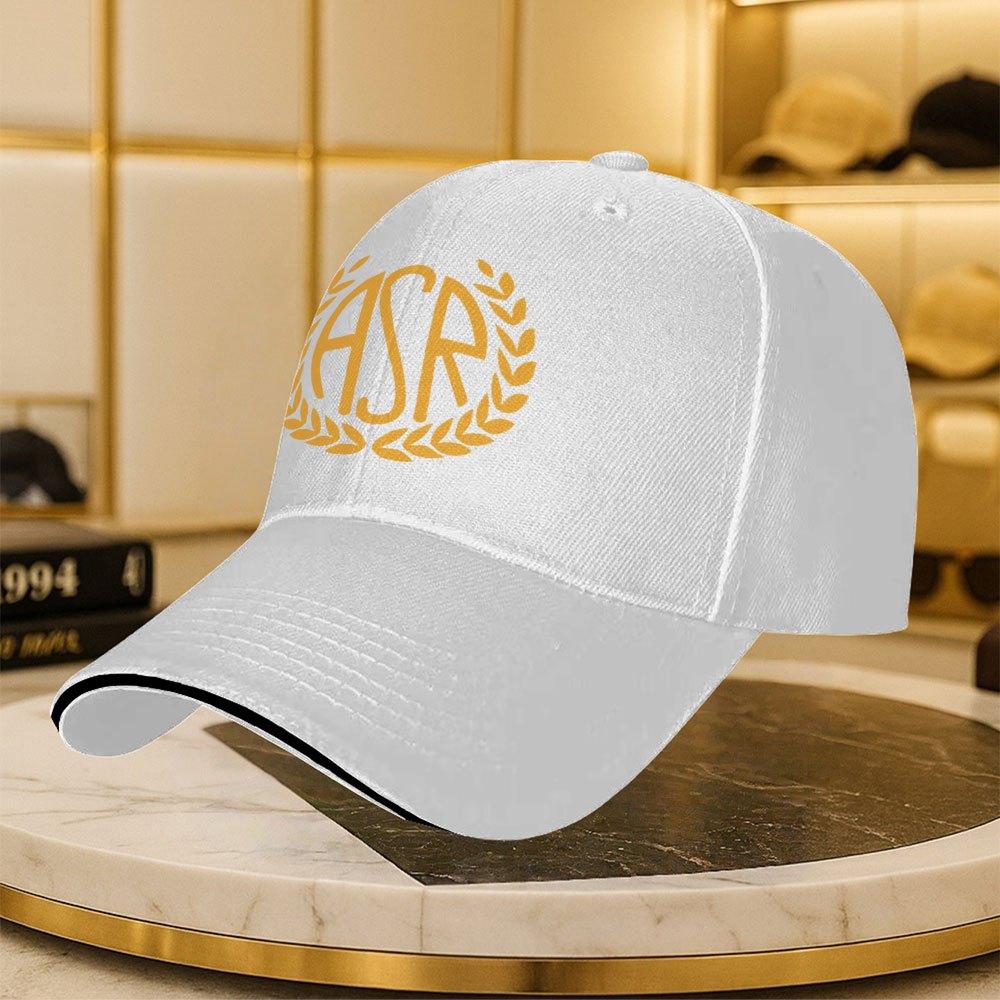 Asr Brand Logo Printed Solid Color Minimalist Baseball Cap Unisex Outdoor Travel Party Hat