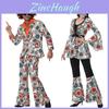 Fantasia Hippie de DJ para Festa Cosplay Unissex com Material Spandex