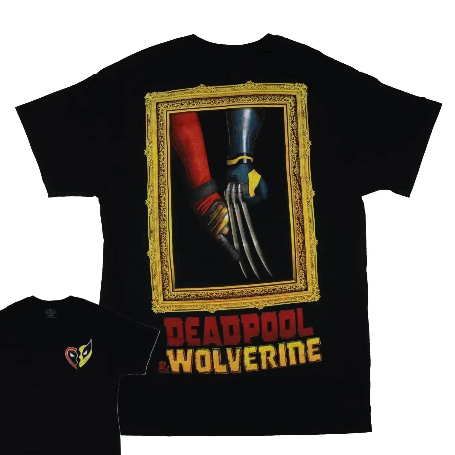 New Marvel Comics Deadpool Wolverine Printed Loose Casual 100 Cotton Short Sleeve Soft and Comfortable Tshirt S