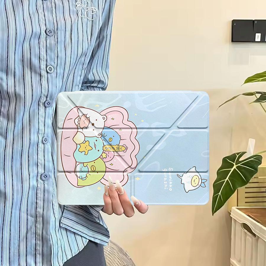 Animals Inside The Shells Holder Cover Tablet Case For iPad Pro 11th 10th 9th 8th 7th 12.9inch Mini 6 7 Air 4 5 M3 M2 1 2 M4
