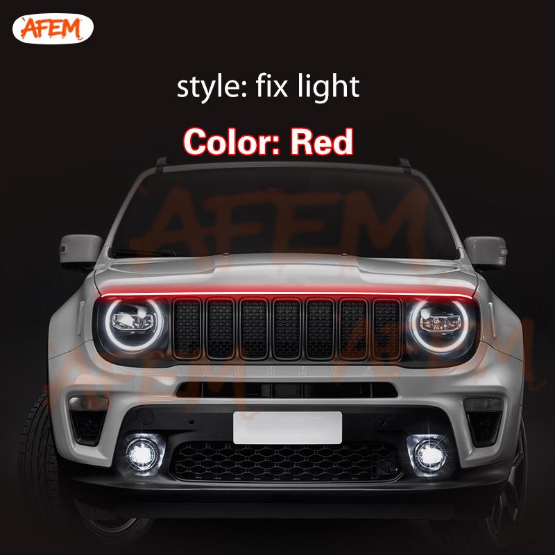 1pcs For Jeep Renegade 2015-2021 LED Daytime Running Light DRL 12V Universal Auto Waterproof Flexible Decorative Ambient Lamp 1.2m