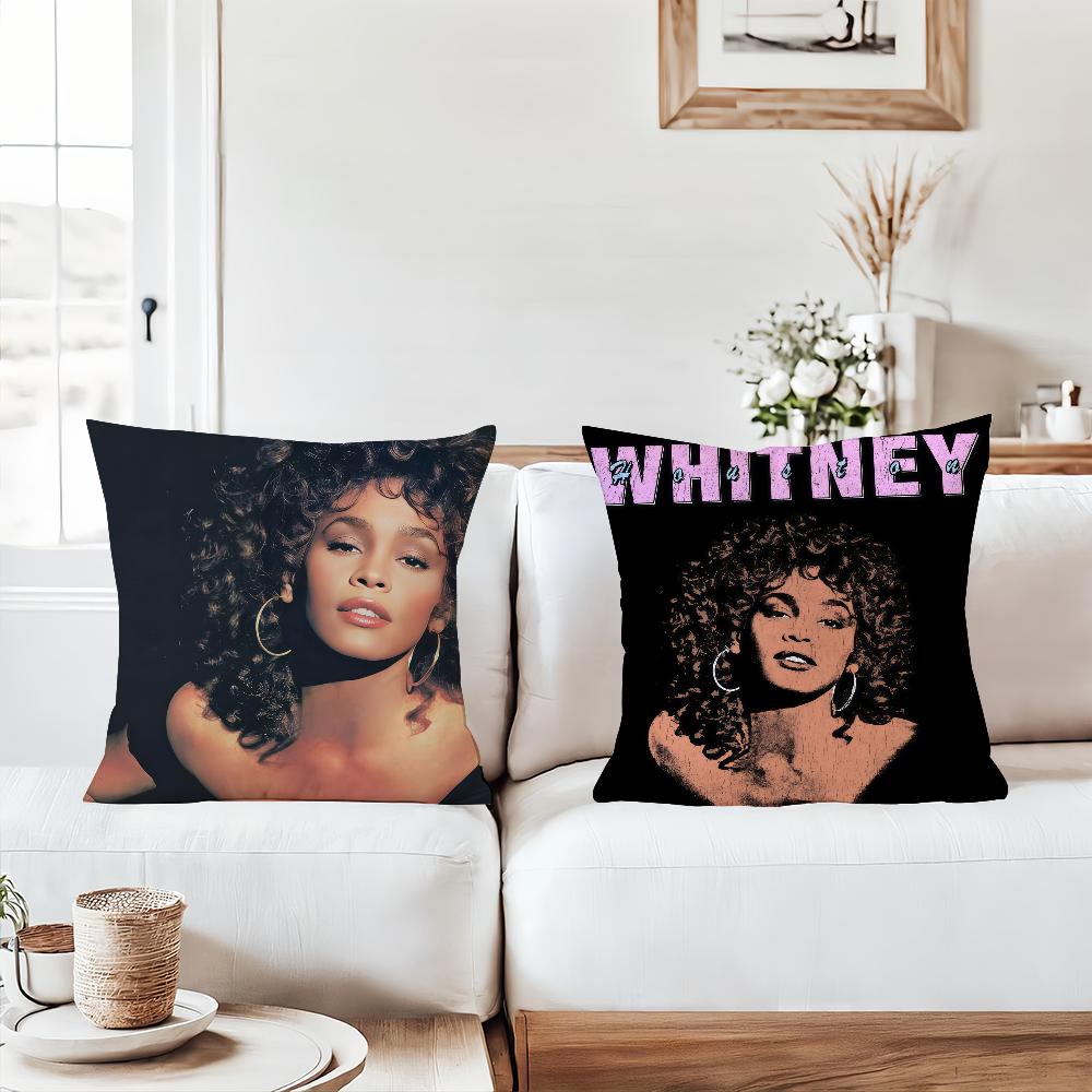 American Singer Whitney Houston Pillow Case Office Cushions Suitable For Sofa Car Bedroom Decorative Cushion Cover