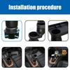 360 Degree Rotating Car Cup Holder Tray With Storage Space Food Table For Snacks And Drinks Universal Multifunction