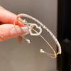 Love Heart Geometric Double Layer Bracelet With Silver Plated Copper For Fashion Women Spring 2026
