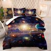 Starry Night Series Astronauts Theme Home Comforter Quilted Blanket Goose Down Duvet Quilt Cover King Queen 3D Blanket Size Twin