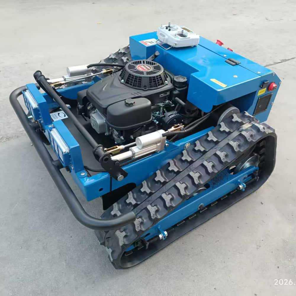 Remote Control Crawler Lawn Mower for Russian Export – Ideal for Home Gardens and Tea Plantation Slopes