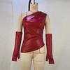 2025 Women's Street Fashion PU Leather Sleeveless Vest with Asymmetric Collar