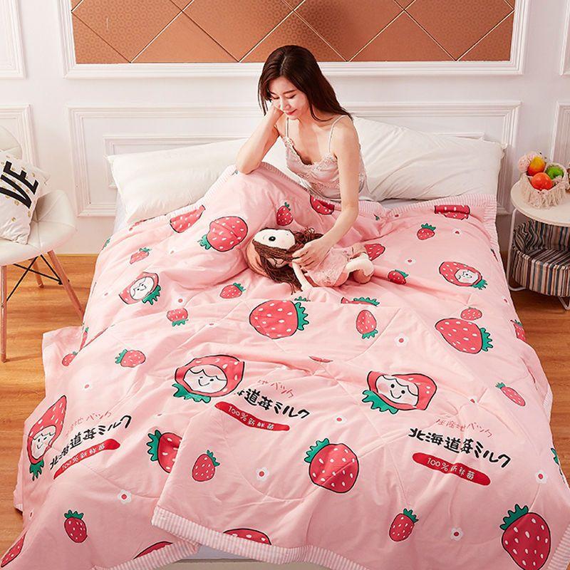 Summer Cool Air Conditioning Thin Blankets Student Dormitory Spring and Autumn Summer Bedding Machine Washable