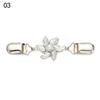 1PC Vintage Shawl Brooch Rhinestone Flower Patterns Duck Clip Clasps Cardigan Sweater Scarf Blouse Collar Clips Pins For Ladies