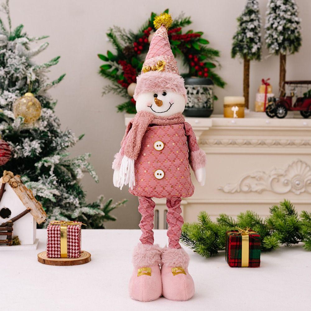 Standing Christmas Telescopic Doll Ornaments Cute Merry Christmas Decoration  New Year Supplies